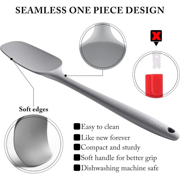 Food Grade Silicone Rubber Spatula Set High Heat Resistant Non Stick - Picture 8 of 11